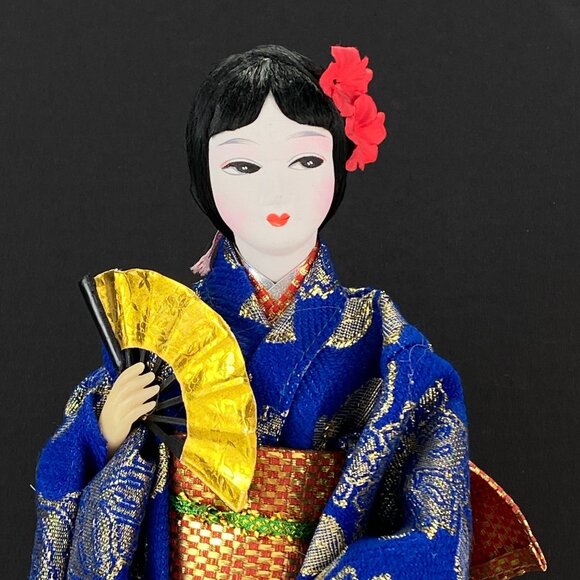 Vintage Japanese Geisha Kimono Doll 14" - Picture 1 of 11